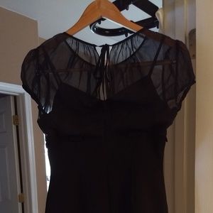 Sleek Black Sheeth Tahari Dress